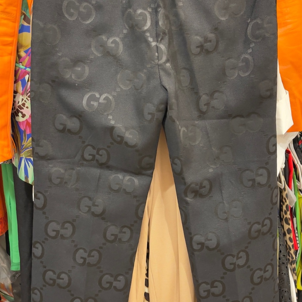 Gucci Black Monogram Trousers - Picture 6 of 6